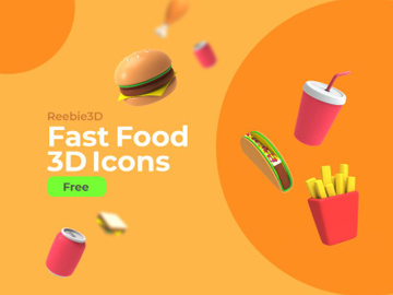 Reebie3D Fast Food 3D Icons