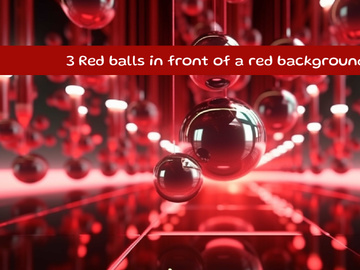 Red balls in front of red background
