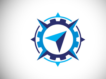 Creative Compass Concept Logo Design Template. Compass Logo sign and symbol. Coastal Logo. Compass icon