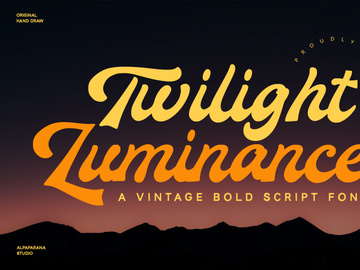 Twilight Luminance - Vintage Script