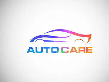Low poly style logo sign symbol for the automotive company