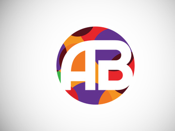 Initial Letter A B Low Poly Logo Design Vector Template. Graphic Alphabet Symbol For Corporate Business Identity