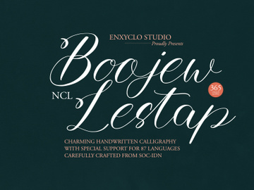 NCL BOOJEW LESTAP - Elegant Script
