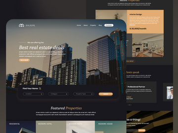 Real estate langing page - UI Design