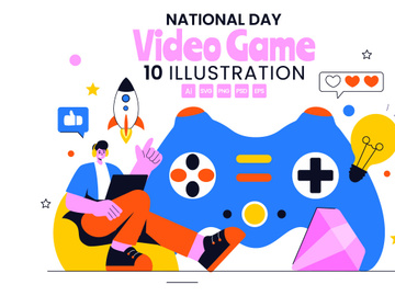 10 National Video Game Day Illustration