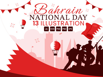 13 Bahrain National Day Illustration