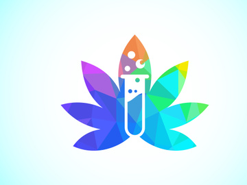 Marijuana leaf. Medical cannabis. Hemp oil. cannabis or marijuana leaf logo