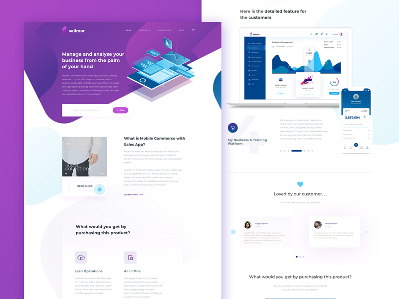 Sellmor Landing Page by Aryo Pamungkas ~ EpicPxls