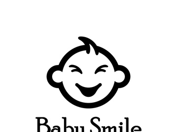 Cute Happy Baby Face Smile Logo Template