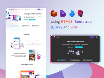 Social Apps Landing page (Freebie)