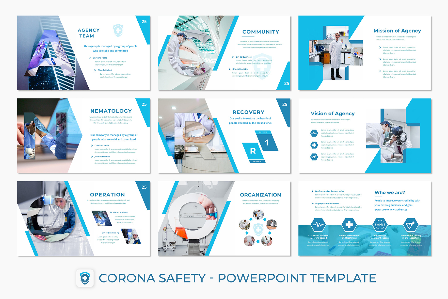 Corona Safety - PowerPoint-Vorlage