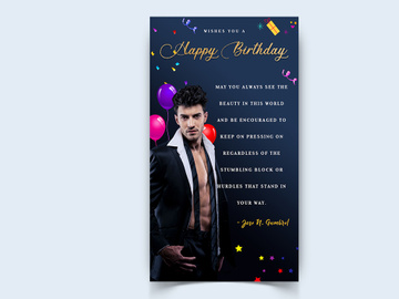 Birthday Party Social Media Post Template