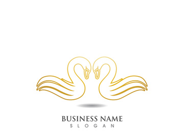 Swan logo and symbol vector