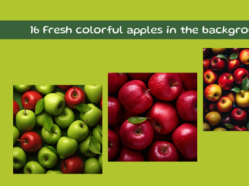 Fresh colorful apples in the background