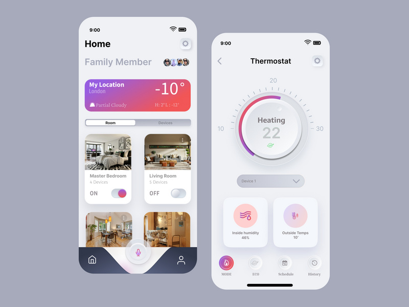 Smart Home App Design by Aroojzahrakhan198 ~ EpicPxls