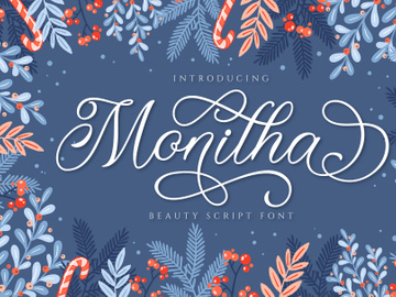 Monitha beauty script font