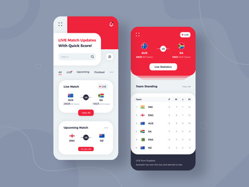 Live Sport App Design