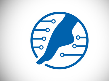 Abstract Foot care logo designs vector, Iconic Foot logo sign symbol