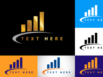 Finance and Marketing concept logo designs vector illustration