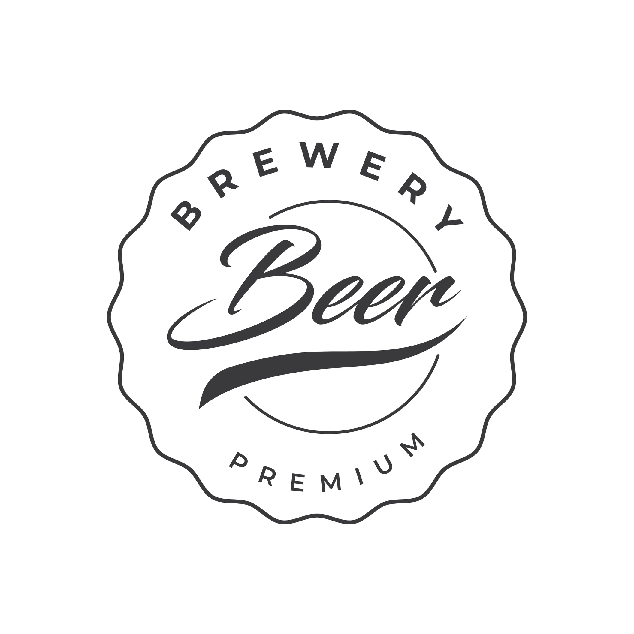Premium quality vintage craft beer logo template. For badges, emblems, beer companies, bars, taverns.