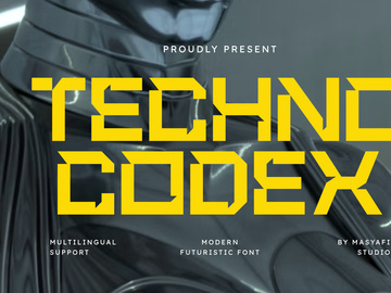 Techno Codex - Modern Futuristic Display Font