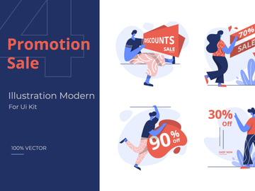 Flat Illustration of Promotion Sale
