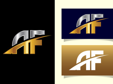 Initial Letter A F Logo Design Template. Graphic Alphabet Symbol For Corporate Business Identity