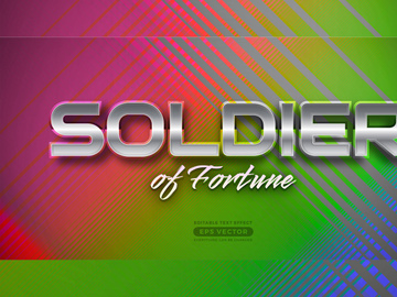 Soldier editable text effect style with vibrant theme concept for trendy flyer, poster and banner template promotion