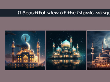 Beautiful view of the islamic mosque