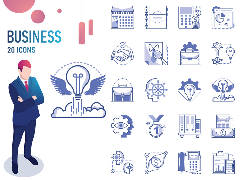 Bleu : Business And Finance IconSet