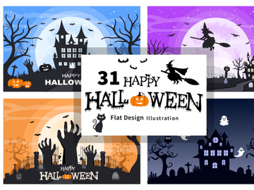 31 Halloween Night Party Illustration