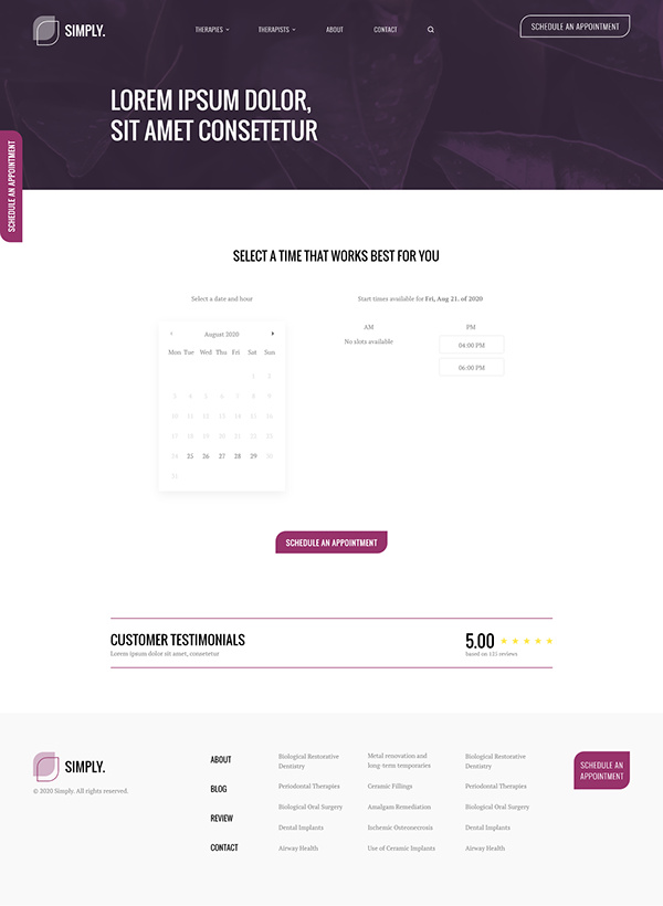 整体牙科 - 免费XD模板(Holistic Dentistry - Free XD Template)插图3