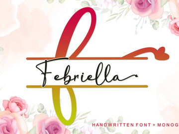 Febriella + Monogram Font