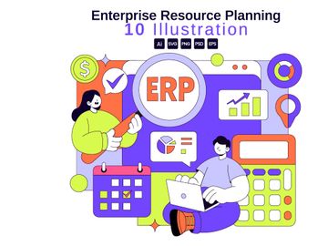 10 ERP Software System Illustration