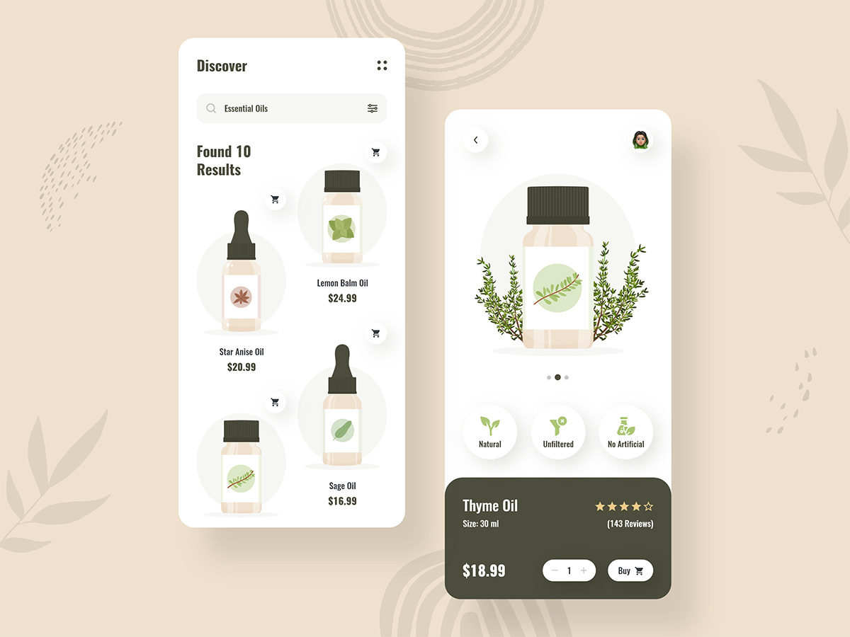 精油电商APP设计(Essential Oil eCommerce App Design)插图