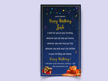 Birthday Party Social Media Post Template