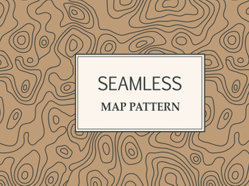Seamless repeating topographic contour map background