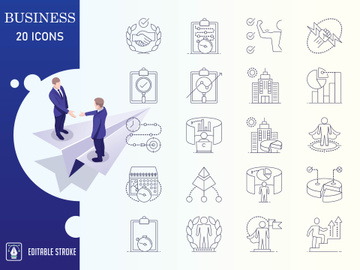 Outline : Business And Finance Icon set