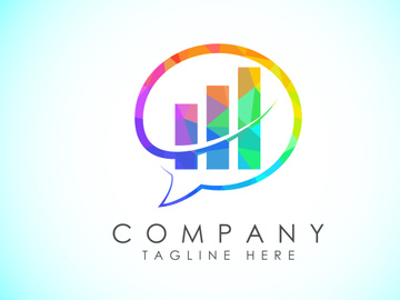 Finance and accounting logo low poly art style design vector template, Business finance logo