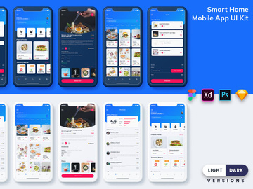 Food Order Mobile App UI Kit (Light & Dark)