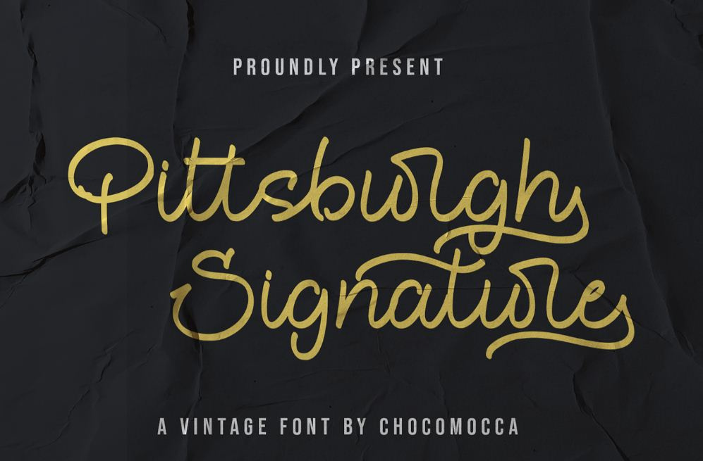 免费字体｜匹兹堡签名(Free Font | Pittsburgh Signature)插图