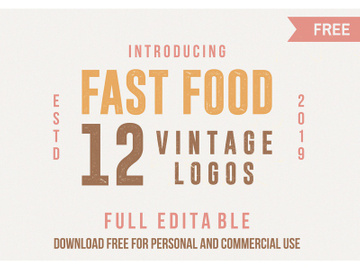 FREE Fast Food vintage logo