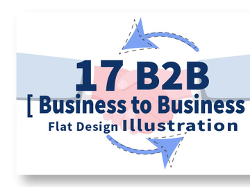 17 B2B or Business to Business Marketing Illustration