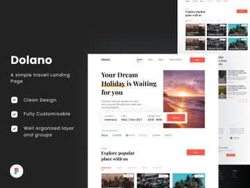 Travel Landing Page - Dolano