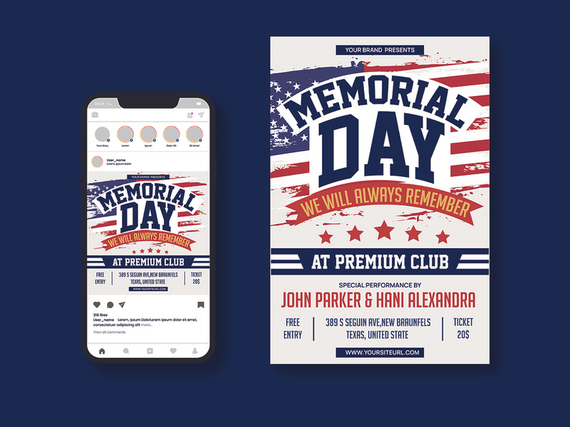 Memorial day Flyer by iDoodle ~ EpicPxls