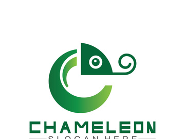 Chameleon logo design template. Vector illustration