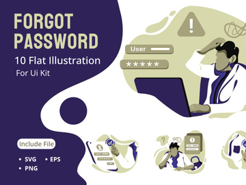forgot password Icon Illustration vector for website mobile app