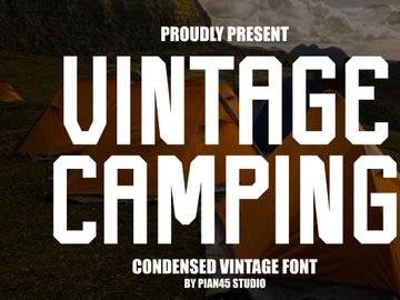 Vintage Camping - Condensed Vintage Font