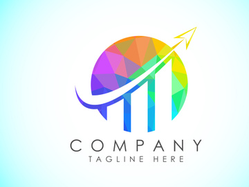 Finance and accounting logo low poly art style design vector template, Business finance logo