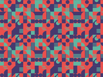 Red Blue Green Abstract geometric pattern